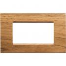 BTICINO - LNA4804LNC Square cover plate 4 modules - walnut 