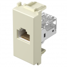 TEM - Розетка RJ45 Cat.5e UTP 1M, цвят Крем гланц, Modul KM37IW