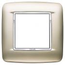 VIMAR - 20672.C22 - Round plate 2M Galvan.satin nickel