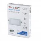V-TAC - 6W LED Панел Premium SAMSUNG Чип Квадрат 4000K SKU: 704 (6)