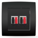 ELMARK - 193721 - DOUBLE AUDIO SOCKET ANTHRACITE CITY 