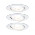 PAULMANN - 93467  LED recessed light 3-Step-Dim Nova basic set pivoting round 84mm 50°✴white matt