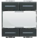BTICINO - 4 channel KNX control without finishing accessories 2 mod KNX anthracite  L4680KNX