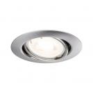 PAULMANN - 93399 Recessed light Base basic set pivoting round✴90mm <20°⚡GU10 max.10W 230V⚡dimmable✴brushed iron (1)