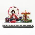 ACA LIGHTING - LED DECOR MULTICOLOR VILLAGE+ROTATING+SKI+MUSIC 4.5V (ADAPT) 40Χ27Χ30,5CM X0333