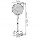 KANLUX - Pedestal fan with remote control 75W VENETO-45RC-B - 23814 (1)