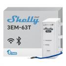 SHELLY - Shelly 3EM-63T Smart Three-Phase Energy Meter, 3x 63A (Circuit Breaker Mount) - 261941