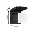 PAULMANN - 50137 Wall Switch Smart Home Zigbee 3.0 On/Off/Dimm Outdoor ✴ Black (7)