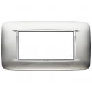 VIMAR - 20684.C23 - Round plate 4M Galvan.satin chrome