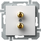TEM - Speaker socket double color White Logiq KQ23PWXO
