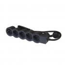 LEGRAND - 694564 Power strip BLACK 5x2P + E with cable 3 meters / 1.5mm2 Standard Legrand