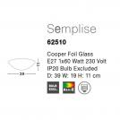 NOVA LUCE - Wall lamp  62510  SEMPLISE  ⚡ E27 ⚡ 1x60W ⚡ IP20 ✴ Cooper  (2)