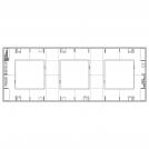 VIMAR - 09666.11 cover plate - 2+2+2 horizontal/vertical installation modules matt white color NEVE UP (2)