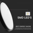 V-TAC - 36W LED Dome Light Round Black Frame 6400K IP44 SKU: 76411 (4)