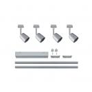 PAULMANN -  96897 URail rail spot cover basic set ⏺GU10 max. 4x10W dimmable ~ 230V⏺chrome matt/chrome