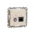 SCHNEIDER ELECTRIC - SDD112469T Sedna Design & Elements - TV + CAT 6 UTP, RJ45, beige