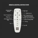 V-TAC - 45W LED Ceiling Lamp 3 Step Dimmable With Remote Control White Body IP20 SKU: 23394 (5)