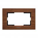 PANASONIC - Double Socket Frame Wooden Wallnut Karre plus WKTF08093WW