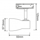 ACA LIGHTING - TS67GU3CB 2 wires track luminaires GU10 (1)