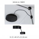 PAULMANN - Feed-in 2m ↕2.1сm,↔4.7сm,Ø2.6сm  94625  ULine Accessory Feed 47x26mm ⚡ max. 150W ⚡ DC 48V ✴ Black