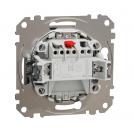 SCHNEIDER ELECTRIC - SDD113111L Sedna Design & Elements - 1pole push button with blue indicator - 10AX 250V without frame aluminium (1)
