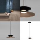 NOVA LUCE - Dimmable Pendant Light  Ø20, Н:190 cm.   9416949  MORFI ⚡ LED 5W ⚡ 165Lm ⚡ 3000K ⚡ 230V ⚡ IP20 ✴ Sandy Black Metal/Gold Acrylic