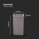 V-TAC - 2 x G9 LED Concrete Wall Lamp Light Grey SKU: 8695 VT-893 (5)