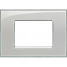 BTICINO - LNA4803KG Square cover plate 3 modules - grey ice