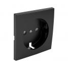EFAPEL - Face plate for Outlet SCHUKO with child protection BLACK 90632 TPM LOGUS 90