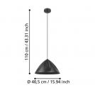 EGLO - pendant light PODERE Ø:425mm E27 1X40W - 900835 (1)