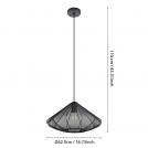 EGLO - pendant light DOLWEN Ø:425mm E27 40W black - 43995 (2)