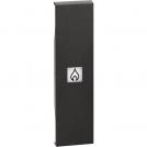 BTICINO - KG01PN Lightable covers with flame symbol - 1 module, Black