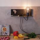 PAULMANN - Аплик с рафт  78920  DEVARA⚡E27⚡230V⚡max. 40W dimmable✴Черен (7)