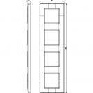 VIMAR - 14669.41 - Plana Рамка 4х2М немски стандарт Reflex snow (1)