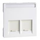 SCHNEIDER ELECTRIC -  MTN469925 Cen.pl. 2-gng f. Schneider Electric RJ45-Connctr., active white, glossy, Sys. M