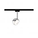 PAULMANN -  96807 URail LED track spot Capsule II single spot✴ 440lm.  6.3W  2700K dimmable ~230V ✴ matt black/chrome
