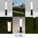 NOVA LUCE - Градински стълб  Д:13, В:60 см.   9030805   TUBE ⚡ LED 14W ⚡ 643Lm ⚡ 3000K ⚡ 220-240V ⚡ IP54 ✴ Пясъчно черен