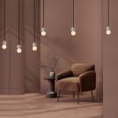 NOVA LUCE - Pendant lamp  Ø8, H:155 cm.   9577018  ZERO ⚡ G9 ⚡ 1x5W ⚡ 100-240V ⚡ IP20 ✴ Opal glass/Gray concrete