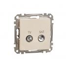 SCHNEIDER ELECTRIC - SDD112474S Sedna Design & Elements - TV/SAT Rosette 7db/3db, intermediate , beige