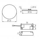 KANLUX - LED панел за вграждане AREL кръг 10W 4000K 940lm IP65 120° 29584 (5)
