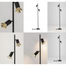 NOVA LUCE - Floor lamp  D:9.8 H:153.7 cm.   9011450   LUVIA ⚡ LED MR16/GU10 ⚡ 2x10W ⚡ 100-240V ⚡ IP20 ✴ Gold/Black 