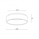 ACA LIGHTING - LED Плафон BR81LEDC78BK LED 80W 3000K 4100LM BLACK METAL D78XH14CM (1)