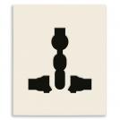 VIMAR - SICURY 2P+E 13 A 250 V~ multi-standard socket outlet, canvas - 2 modules 30257.C