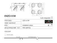 AZZARDO - ENZO 4 LED FH31734S1 / AZ0674 (3)