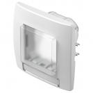 TEM - CM22PW Frame 2M IP44 for switches, color White gloss, Modul