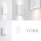 NOVA LUCE - Влагозащитен аплик  Д:11, Ш:8.5 , В:19.5 см.    9030831    YORK ⚡ LED GU10 ⚡ 2x10W ⚡ 100-240V ⚡ IP65 ✴ Пясъчно бял