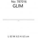 NOVA LUCE - Wall lamp ↕6.5cm,←→63cm   787016  GLIM ⚡ LED 18W ⚡ 230V ⚡ 1922Lm ⚡ 3000K ⚡ IP44 ✴ White 