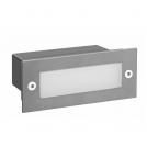 ACA LIGHTING - LED луна за вграждане в стена, правоъгълник 11х4.4cm, сива 230V AC 2W 6000K 100lm IP54 PAS260GP