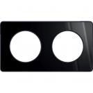 SCHNEIDER ELECTRIC - S540804K1 Odace Touch cover frame 2 gang glossy Fumé & anthracite border