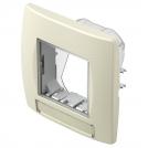 TEM - CM23IW Frame 2M IP44 for sockets, color Ivory gloss, Modul